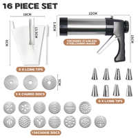 Pistolet à Biscuits CS, Machine à Extrusion de Biscuits, Pistolet à Décoration de Crème, Embout de Décoration, Outil de Cuisson pour Fèves Dissolvantes, Ensemble Ménager avec Moule