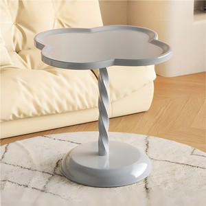 Luxury Modern Metal Pedestal Accent <strong>White</strong> <strong>Round</strong> Small Coffee Tea Corner End Sofa Side <strong>Table</strong> for Living Room - Product Image 3