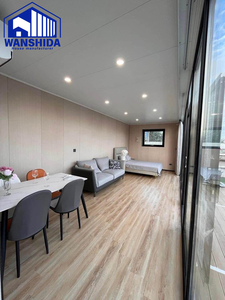 Maison préfabriquée, chambre d'hôtel capsule préfabriquée, cabine de couchage Apple Pod avec chambre, salle de bain, cuisine, 20-40 pieds - Product Image 6