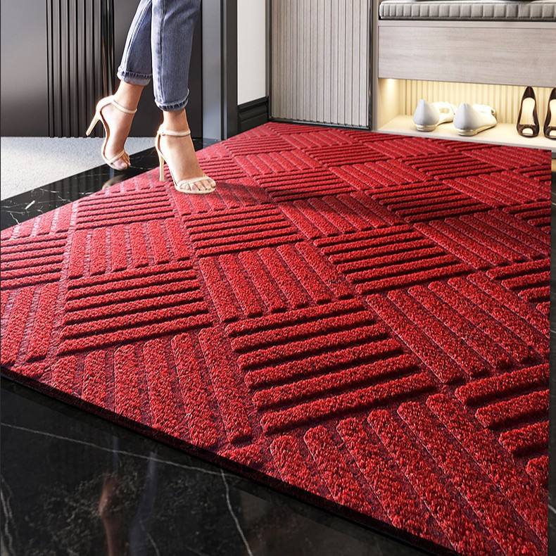 Motif diamant en rouge foncé