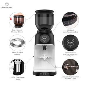 เครื่องบ<span class=keywords><strong>ด</strong></span>กาแฟไฟ<span class=keywords><strong>ฟ</strong></span>้า Grinding Labs สำหรับเอสเพรสโซ <span class=keywords><strong>ด</strong></span><span class=keywords><strong>ริ</strong></span>ป และแบบ Pour-Over พร้อมมอเตอร์ทองแ<span class=keywords><strong>ด</strong></span>งแท้ เครื่องบ<span class=keywords><strong>ด</strong></span>กาแฟสำหรับใช้ในบ้าน - Product Image 2