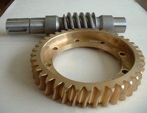 Engranaje y eje de tornillo sin fin de bronce grande de fundición de cobre reductor de gran velocidad personalizado - Product Image 6