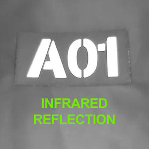 레이저 커팅 IR IFF 적외선 반사 커스텀 패치 무선 호출 부호 이름표 검은색 글자 택티컬 에어소프트 - Product Image 4