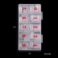 TSZS professionnel 500 pièces/boîte embouts d'ongles artificiels couverture complète ongles conseils acrylique Transparent naturel français demi-couverture conseils