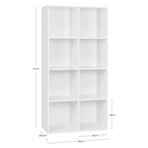 Estanterías y Muebles de Almacenamiento Modernos de Color Blanco con 8 Compartimentos, Mueble de Almacenamiento en <span class=keywords><strong>Cubos</strong></span>, Muebles de Salón, Librerías - Product Image 6