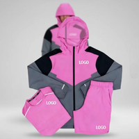 Ensemble de vêtements de sport pour adolescents en trois pièces, 100% coton, veste à capuche, t-shirt, short, tenue de sport, décontractée, vente en gros, en stock