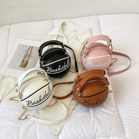 Sac Rond Personnalisé pour Femme – Nouvelle Collection Automne-Hiver 2026 – Sac Bandoulière Chaîne, Sac Messager, Sac de Basketball, Sac de Football à Porter à la Main