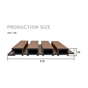 Panneau mural rainuré en WPC imperméable pour extérieur, panneau de bardage, revêtement extérieur, composite bois-<span class=keywords><strong>plastique</strong></span>, grille pour décoration extérieure - Product Image 3