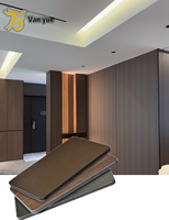 Panneaux muraux en PVC WPC avec placages de bois de charbon de bambou, modernes, ignifuges, imperméables, insonorisants, écologiques, pour le commerce et le divertissement