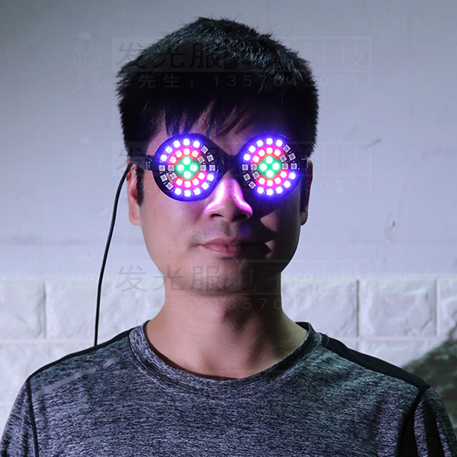 Hot Selling Funny Luminous Glasses for Dance DJ Party Decoration Strobe Led Flashing Glasses Rave Glasses