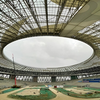Estructura de Acero Prefabricada a Precio de Fábrica, Construcción de Estadios Escolares Personalizados, Sistema de Construcción Metálica de Alta Resistencia