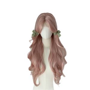 วิกผมยาวหยิกของแฟนนี่พร้อมหน้าม้าปัดข้าง ไฟเบอร์คาเนคาลอน เส้นผมธรรมชาติ ครอบเต็มศีรษะสำหรับคอสเพลย์ - Product Image 3