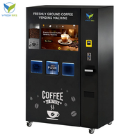 VFresh CE 인증 셀프 서비스 머신 신선한 원두 그라인더 내장 아이스 메이커 사무실용 신선한 원두 커피 자판기
