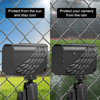 Funda Protectora Impermeable para Lente de Cámara con Soporte para Valla de Eslabones y Soporte de Zapata Fría para Logitech Mevo Start para Deportes y Juegos