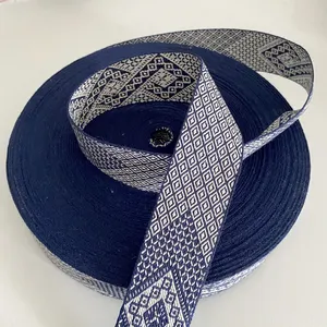 Wholesale cotton belt strap Jacquard webbing woven tape for belt