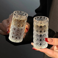 Nouvelles bouteilles en verre de liqueur à motif de pierres précieuses gravées de luxe