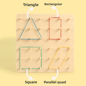 Jouet Montessori 2 en 1 planche à ongles en caoutchouc <span class=keywords><strong>mosaïque</strong></span> Puzzles blocs <span class=keywords><strong>de</strong></span> construction <span class=keywords><strong>jeu</strong></span> <span class=keywords><strong>de</strong></span> puzzle en bois STEM jouet éducatif pour les enfants - Product Image 3