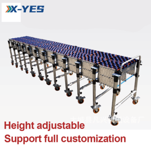 X-YES Flexibele Handmatige Telescopische Transportbaan Transportbaan Tafel Zwaartekracht Roller Transportbaan - Product Image 5