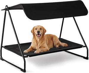 Wholesale Elevated Dog Bed Breathable Cooling Raised Dog <b>Cot</b> Luxury Pet Bed With Adjustable Canopy In Outdoor And Indoor Yard - Product Image 1