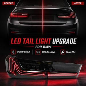 Ensemble de feux arrière LED BK pour BMW Série 3 2019-<span class=keywords><strong>2023</strong></span>, style laser CSL, clignotants séquentiels, plug and play - Product Image 1