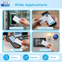 213 Tarjetas NFC Pasivas Tipo 2, PVC en Blanco, Memoria de 144 Bytes, UID de 7 Bytes, Contraseña de 32 Bits, Anti-Colisión, Compatibles con NFC