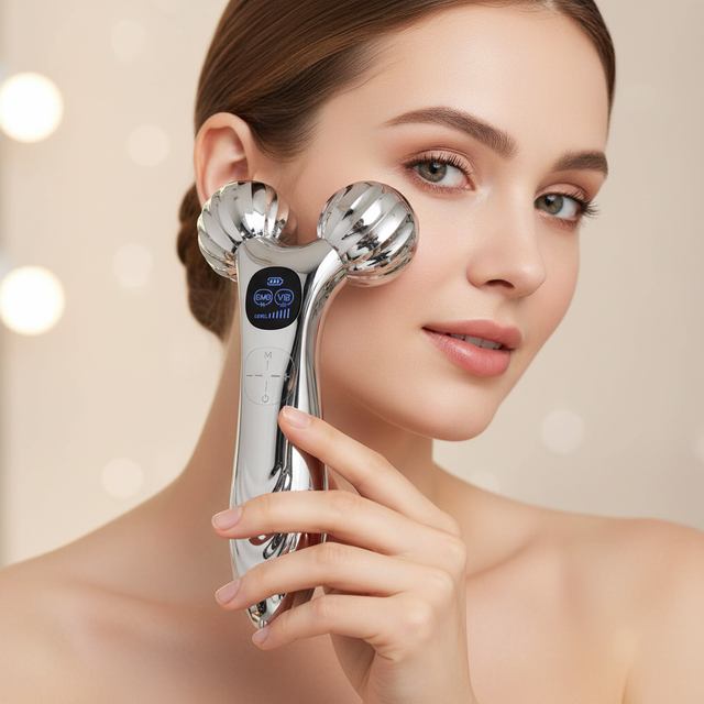 Skin Care Electric Face Massager 3D Roller Beauty Instrument V Face Massage Face-lifting Tighten Massager Instrument