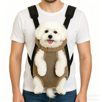Sac à dos de transport élégant et confortable pour chiens de petite et moyenne taille, 11 lb, avec bouton réglable et motif uni