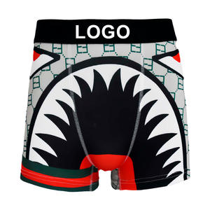 Calzoncillos bóxer <span class=keywords><strong>de</strong></span> punto para hombre, <span class=keywords><strong>de</strong></span> tiro medio, con logo en la cintura, <span class=keywords><strong>de</strong></span> seda <span class=keywords><strong>de</strong></span> leche, estampados digitalmente, transpirables, que absorben la humedad, informales, ropa interior ET - Product Image 2