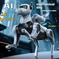 Intelligenter Roboterhund Interaktives KI-Spielzeug, DIY-Montage Elektrischer Ferngesteuerter Roboterhund Lehrreiches RC-Spielzeug für Jungen und Kinder