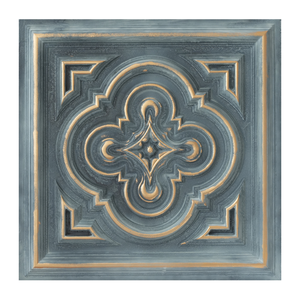 Plaque de plafond en PVC gaufré effet étain, imperméable, 10 mm, pour chambre d'hôtel, salle de bain, couleur blanc doré vieilli PL36 - Product Image 2