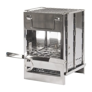 Jardín al aire libre Camping BBQ Grill Listo para enviar Acero inoxidable Carbón Madera Barbacoa Parrilla BBQ - Product Image 6