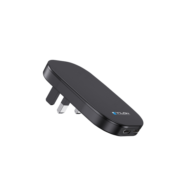 PD+QC 3.0 36W Fast Charger Mini Portable Mobile Phone Charger Adapter with Dual Usb c Ports