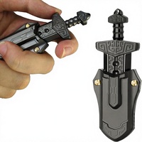 Sword Fidget Slider EDC Jouet de bureau anti-stress pour adultes et hommes, en métal noir, fabriqué en Chine
