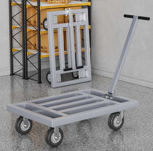 BC-515 Magazijn 200Kg Flatbed Trolley Vouwen Trolley Kar Handkarren Metalen Handtrekwagen <span class=keywords><strong>Aluminium</strong></span> Trolley Handwagen - Product Image 6