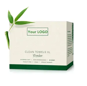 Asciugamano per la pulizia della pelle in cotone morbido XL in bambù asciugamano monouso per la pulizia della pelle