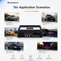 Processeur DSP 8 canaux, amplificateur audio numérique 4 canaux, égaliseur AKM 31 bandes, RMS 4x65W, amplificateur de puissance professionnel pour voiture
