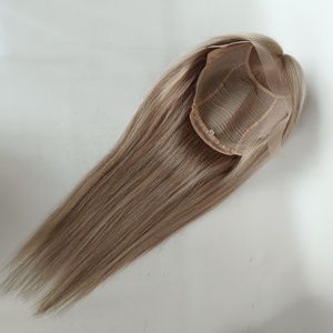Wig Medis Rambut Asli Manusia 100% Grosir Pabrik, HD Lace Front Tanpa Lem, Silk Base, Ukuran Rata-Rata, Warna Pirang Abu - Product Image 5