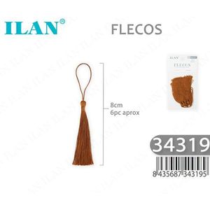 Decorazioni con Nappe Marroni ILAN, 8cm, 6 Pezzi Circa - Product Image 1