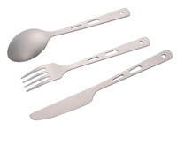 Ensemble de vaisselle en titane cuillère fourchette couteau fourchette baguettes en paille couverts de Camping en plein air voyage couverts quotidiens