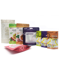 Sachets en plastique refermables personnalisés de qualité alimentaire pour emballage de noix, cadeaux et artisanat
