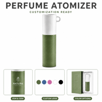 Atomiseur de parfum portable rechargeable de 5 ml avec remplissage par le bas, crochet et porte-clés personnalisé pour le voyage