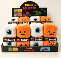 Jouet en peluche cube Halloween super solide à presser, sensoriel, anti-stress avec expressions mignonnes et effrayantes – Vente en gros
