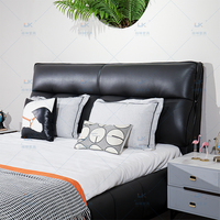 Chambre à coucher principale Lit en cuir 1.8m Double et King Size Deluxe Queen Bed Modern Leather Simple Bedroom Luxury Double Bed