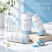 Emballage personnalisé en tube de papier pour compléments vitaminiques, boîtes cylindriques en carton imprimées OEM pour capsules, comprimés et gommes