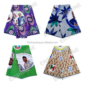 Élection de président Wrapper de haute qualité Impressions personnalisées Tissus africains <span class=keywords><strong>Kanga</strong></span> 100% coton - Product Image 6