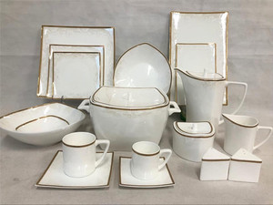 Juego de cena de porcelana de hueso fino de lujo, juego de cena de porcelana al por mayor para Egypt Market Square, juego de cena de 68 piezas para 6 personas - Product Image 5