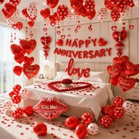 Kit de ballons Joyeux Anniversaire, guirlande romantique, ballons en latex et en aluminium pour mariage, chambre, fête d'anniversaire, décoration murale