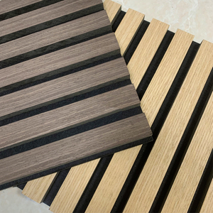 Panneau mural insonorisant en bois <span class=keywords><strong>plat</strong></span>, panneau acoustique 3D en bois, panneau absorbant le son en polyester, adapté au salon, au bar de <span class=keywords><strong>chant</strong></span> - Product Image 1