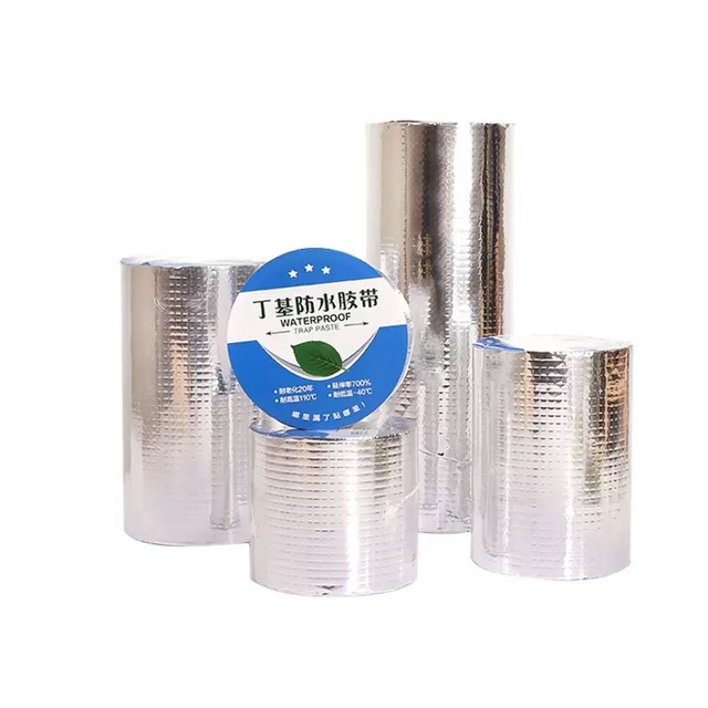 Whosale Waterproof Roof Self Adhesive Butyl Sealing Tape Butyl Aluminum Foil Waterproof Butyl Tape for Roof and Wall Cracks