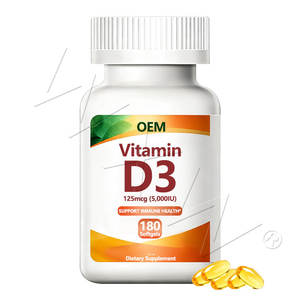 Capsules de vitamine D3 de marque privée, complément nutritionnel, favorise l'absorption du <span class=keywords><strong>calcium</strong></span>, améliore la santé osseuse, capsules molles - Product Image 1